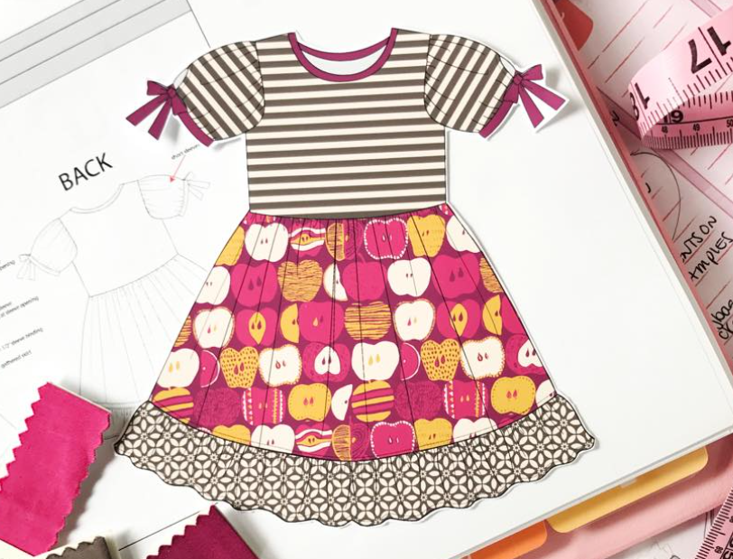 (Pre Order) No moq GSD3061 PRE-ORDER baby girl clothes apple short sleeve dress-2025.11.5