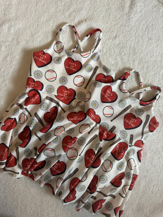 (Pre Order) No moq GSD3132 PRE-ORDER baby girl clothes yoga baseball love sleeveless dress-2025.11.14