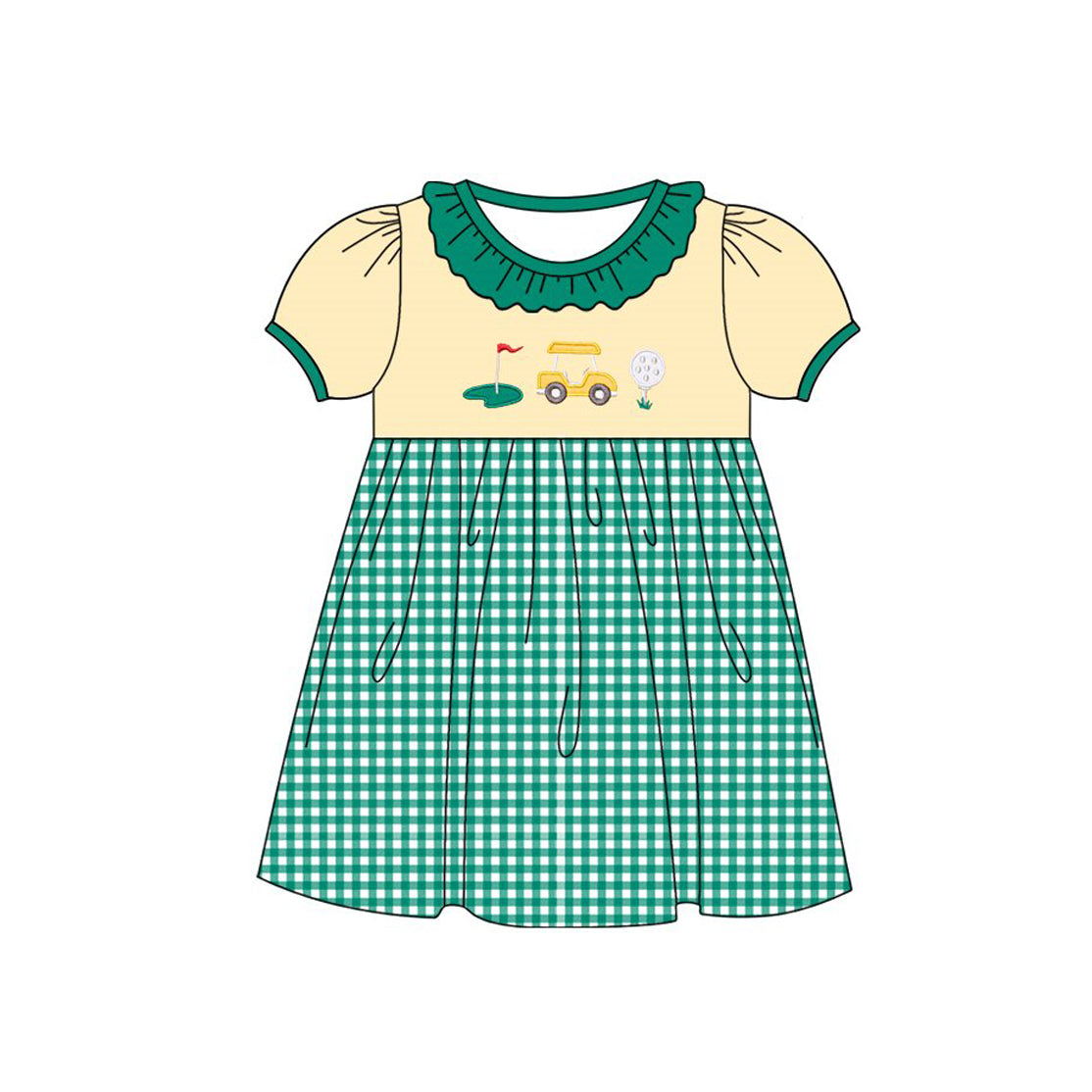 (Pre Order) No moq GSD3139 PRE-ORDER baby girl clothes short sleeve dress-2025.11.15
