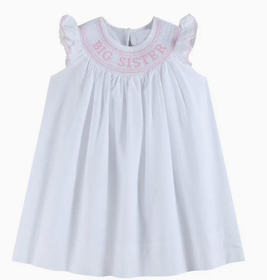 (Pre Order) No moq GSD3154 PRE-ORDER baby girl clothes BABY SISTER flying sleeve dress-2025.11.18