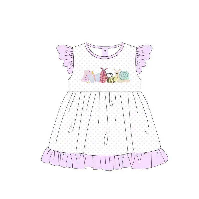 (Pre Order) No moq GSD3252 Pre-order baby girl clothes flying sleeve dress-2025.11.24
