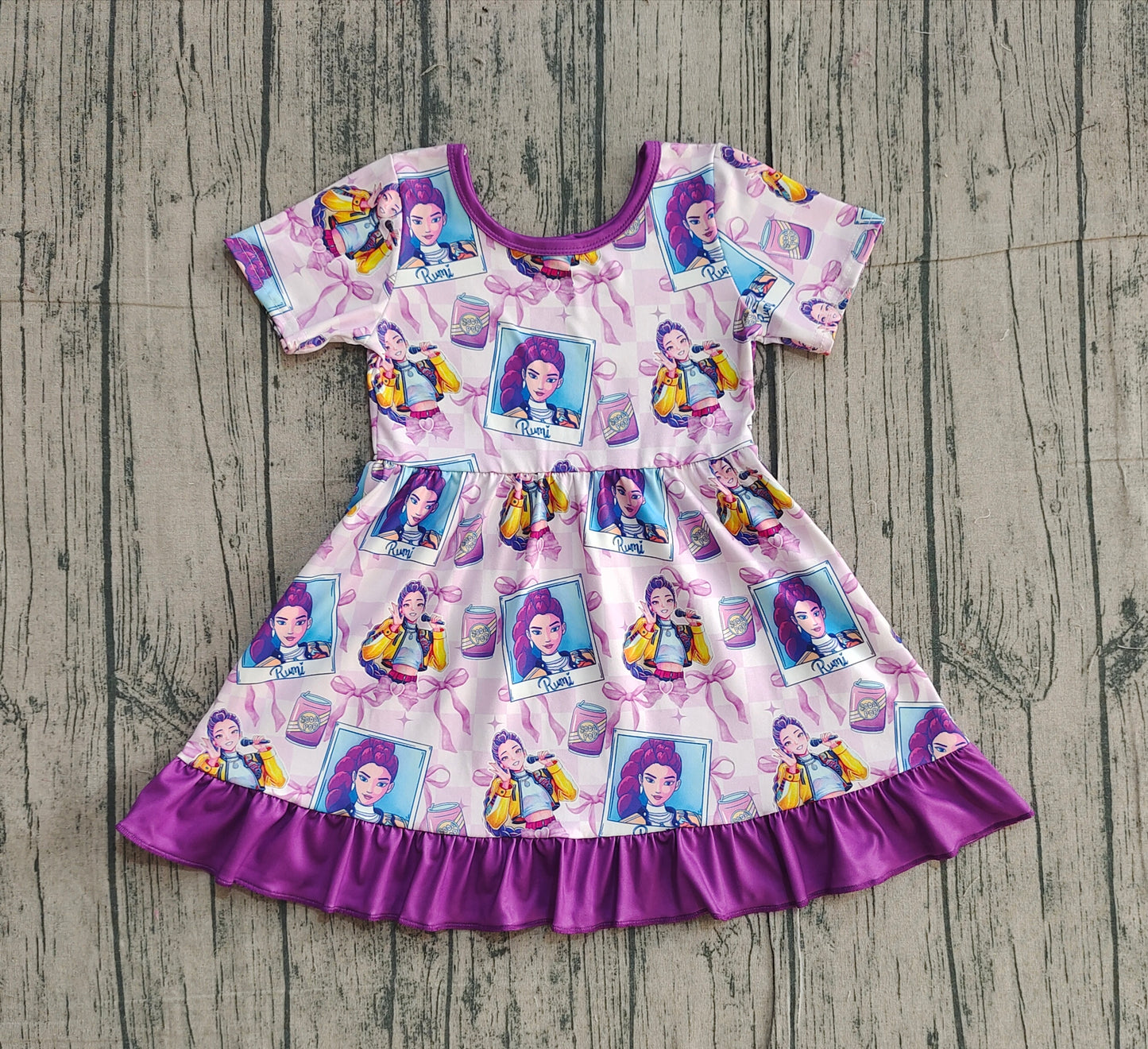 (Pre Order) No moq GSD3272 Pre-order baby girl clothes short sleeve dress-2025.11.30