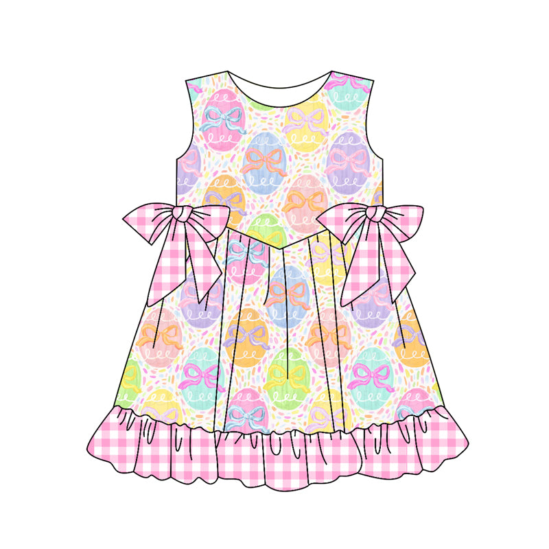 (Pre Order) No moq Pre-order baby girl clothes easter bow sleeveless dress-25.12.26