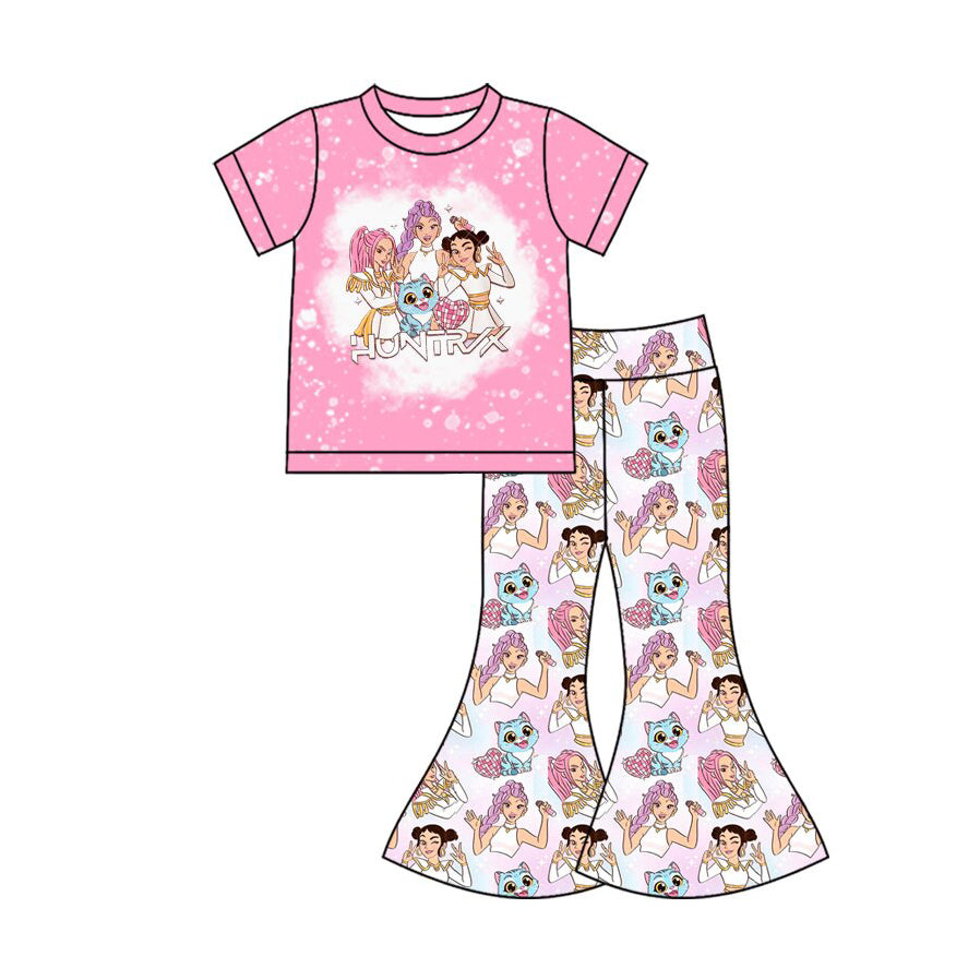 (Pre Order) No moq Pre-order baby girl clothes cartoon short sleeve pants sets-2025.12.6