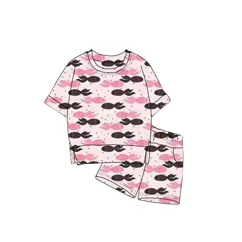 (Pre Order) No moq GSSO2820 Pre-order baby girl clothes short sleeve shorts sets-2025.11.1