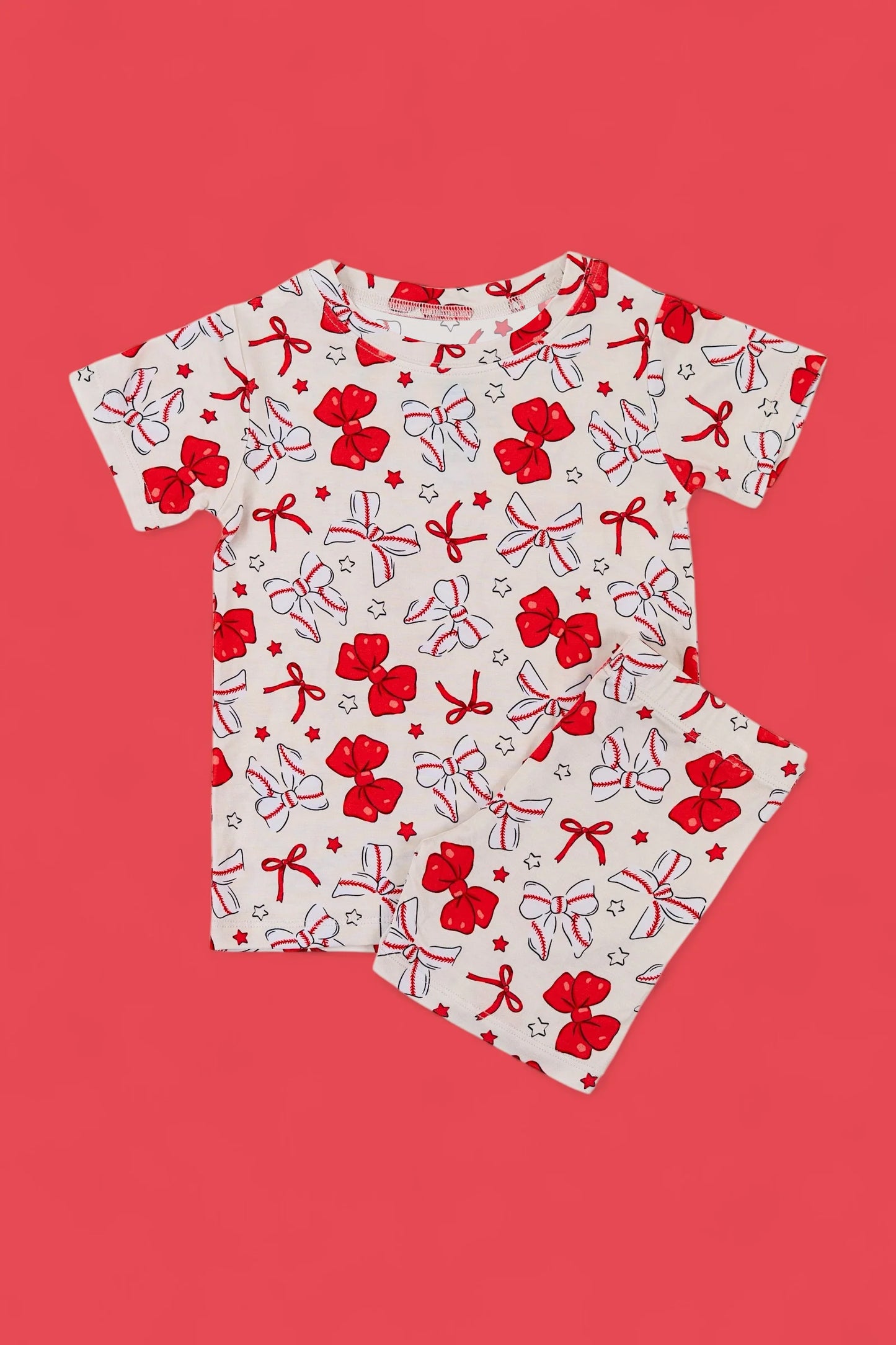 (Pre Order) No moq GSSO2847 Pre-order baby girl clothes bow short sleeve shorts sets-2025.11.6