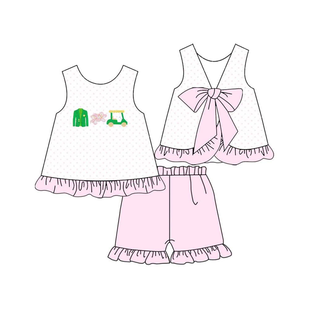 (Pre Order) No moq GSSO2884 Pre-order baby girl clothes sleeveless shorts sets-2025.11.15