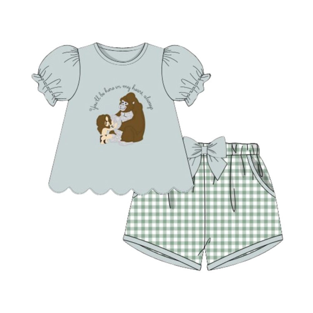 (Pre Order) No moq GSSO2906 Pre-order baby girl clothes short sleeve shorts sets-2025.11.18