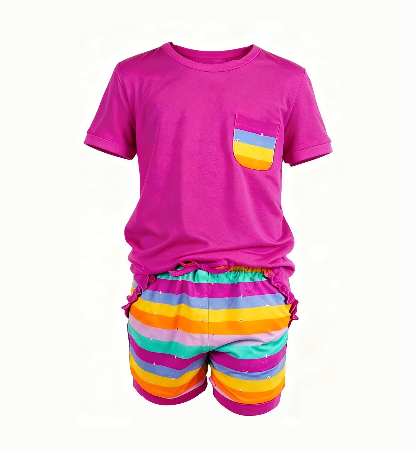 (Pre Order) No moq GSSO2940 Pre-order baby girl clothes short sleeve shorts sets-2025.11.22