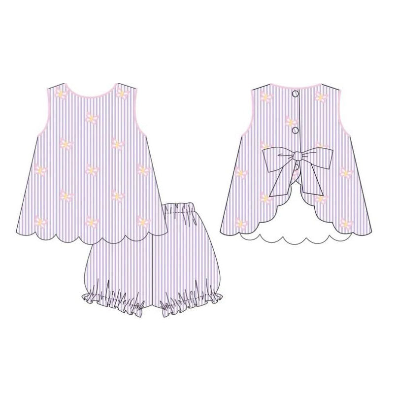 (Pre Order) No moq GSSO2963 Pre-order baby girl clothes sleeveless shorts sets-2025.11.26