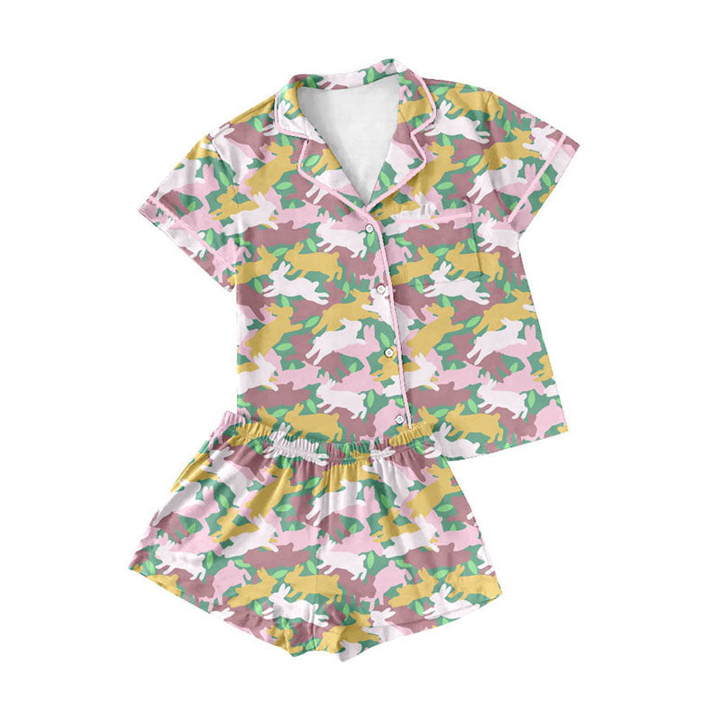 (Pre Order) No moq Pre-order adult clothes summer bunny short sleeve shorts sets-25.11.27