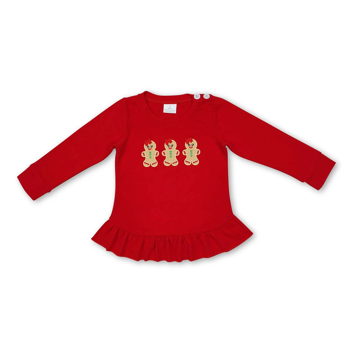 RTS NO MOQ Sibling Baby boy girl clothes Embroidery Christmas pullover long sleeve tops