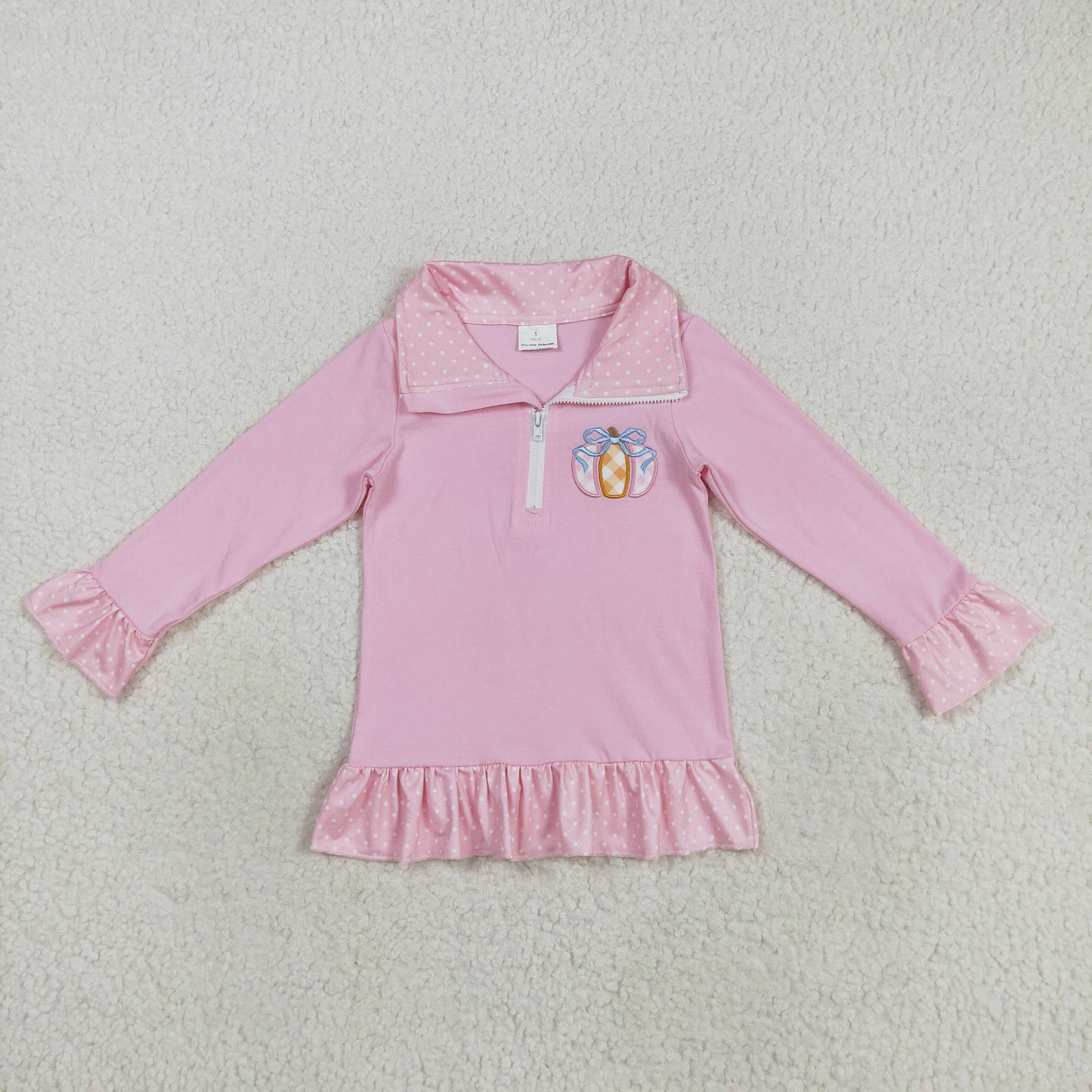 RTS NO MOQ Sibling baby girls boy clothes embroidery halloween Long Sleeve tops