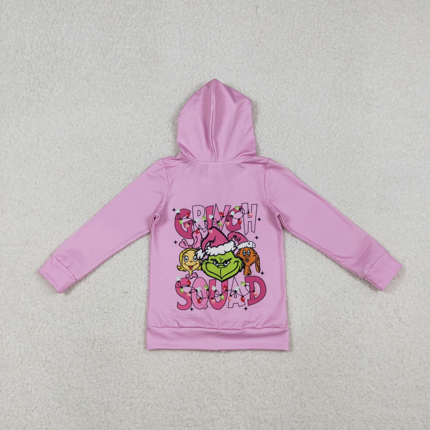 RTS NO MOQ Sibling baby girl clothes Christmas cartoon hooded long sleeve tops