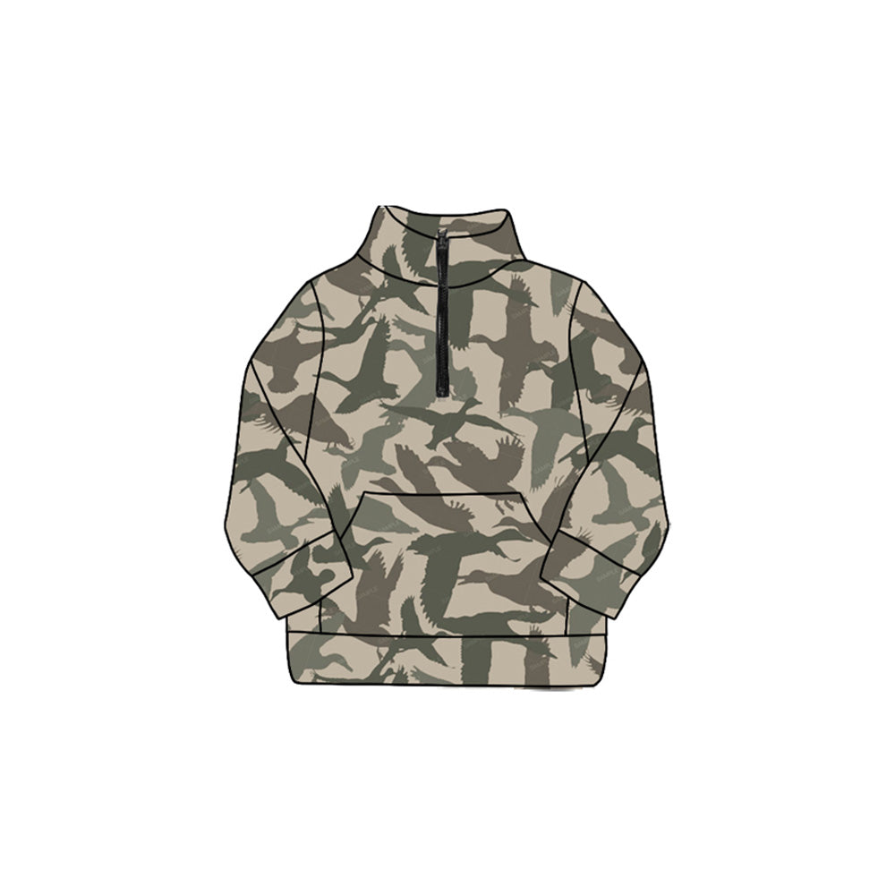 (Pre Order) No moq GT1179 pre-order toddler girl clothes duck yoga long Sleeve Top -2025.8.23