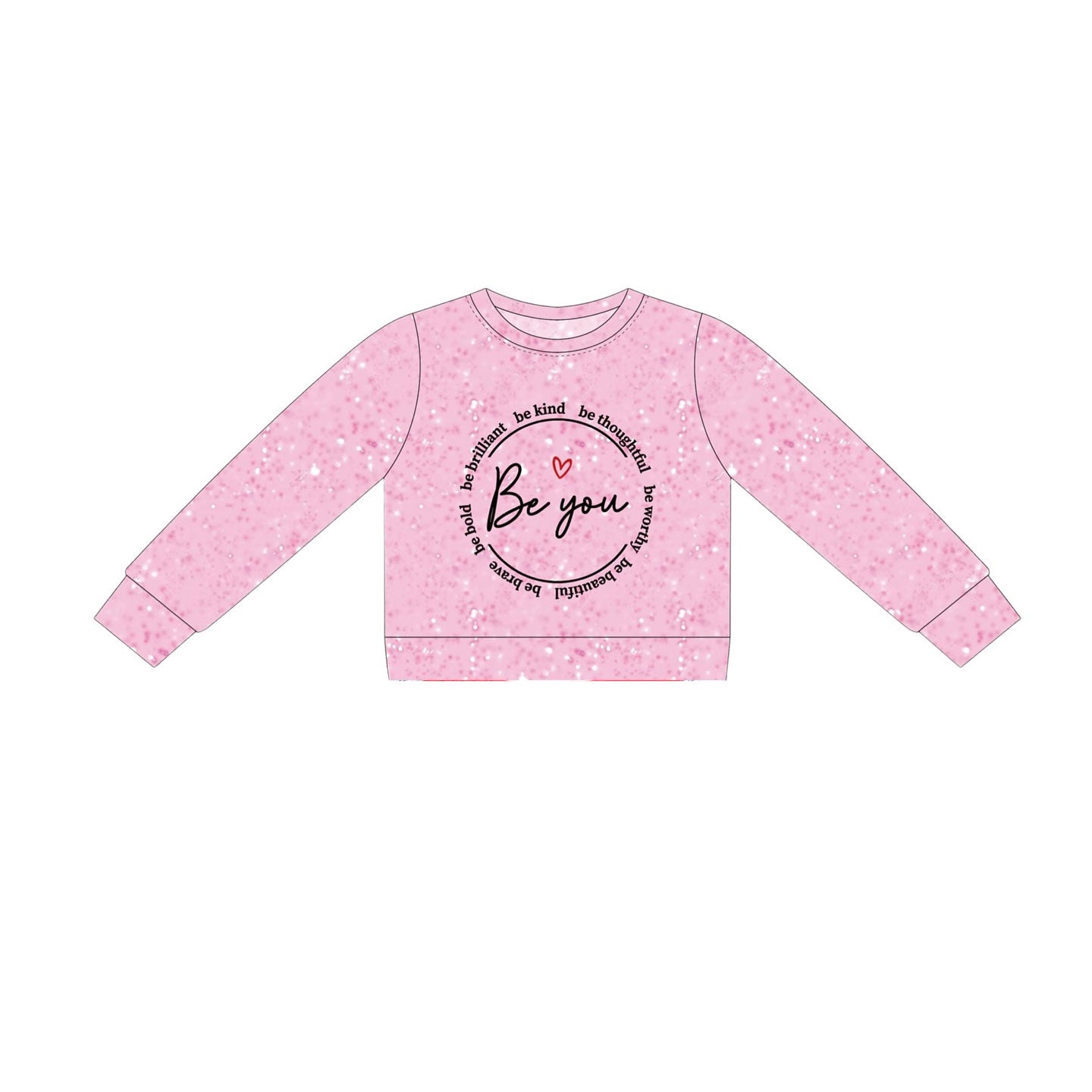 (Pre Order) No moq GT1451 pre-order toddler girl clothes love pink long sleeve Top -2025.11.11