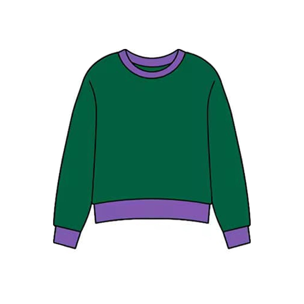 (Pre Order) No moq GT1462 pre-order toddler girl clothes yoga green long Sleeve Top -2025.11.15