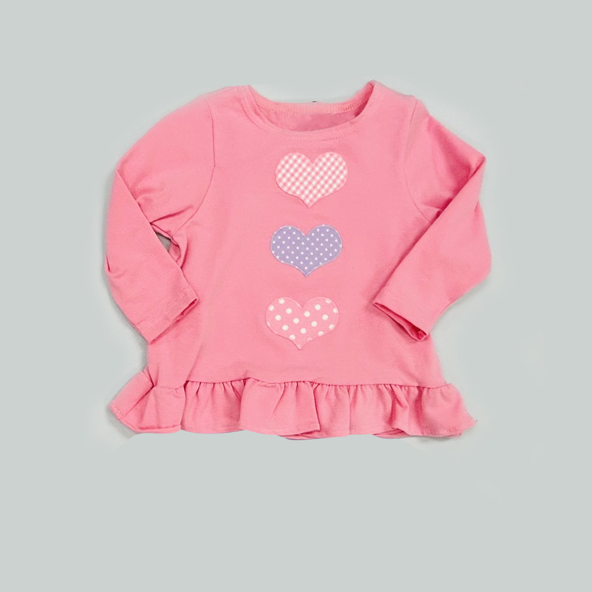 (Pre Order) No moq GT1466 pre-order toddler girl clothes love long Sleeve Top -2025.11.15