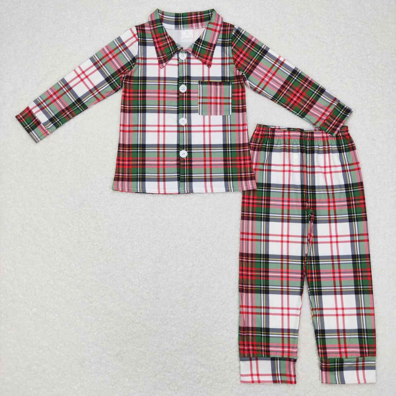 BLP0444 Backup-Boys Plaid Leopard Pajama Set