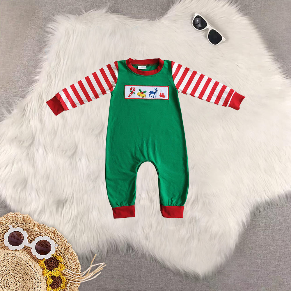 RTS NO MOQ Sibling Baby girl clothes Christmas embroidery long-sleeved trousers suit & romper