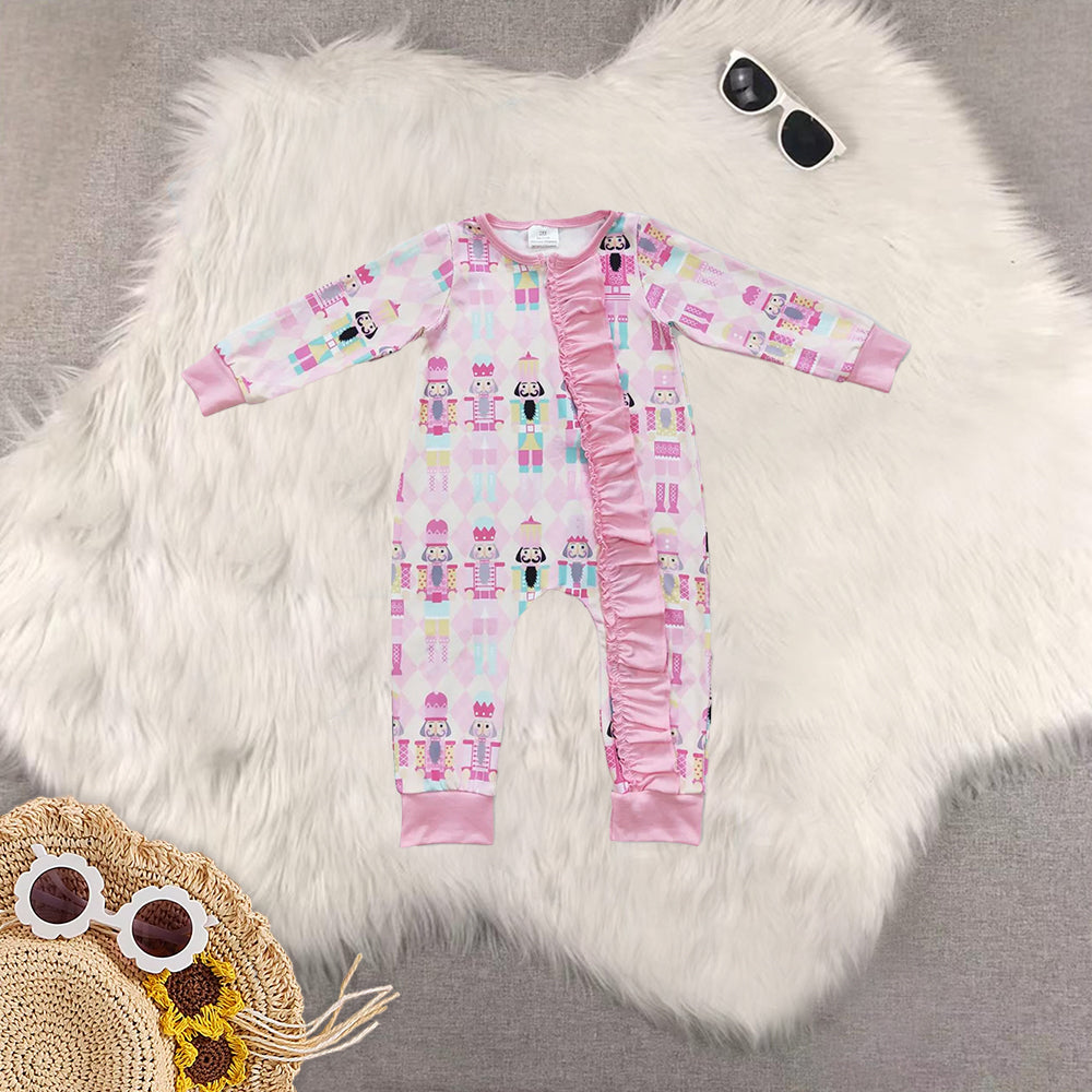 RTS NO MOQ Sibling baby girls clothes pink long-sleeved trousers suit & romper & dress