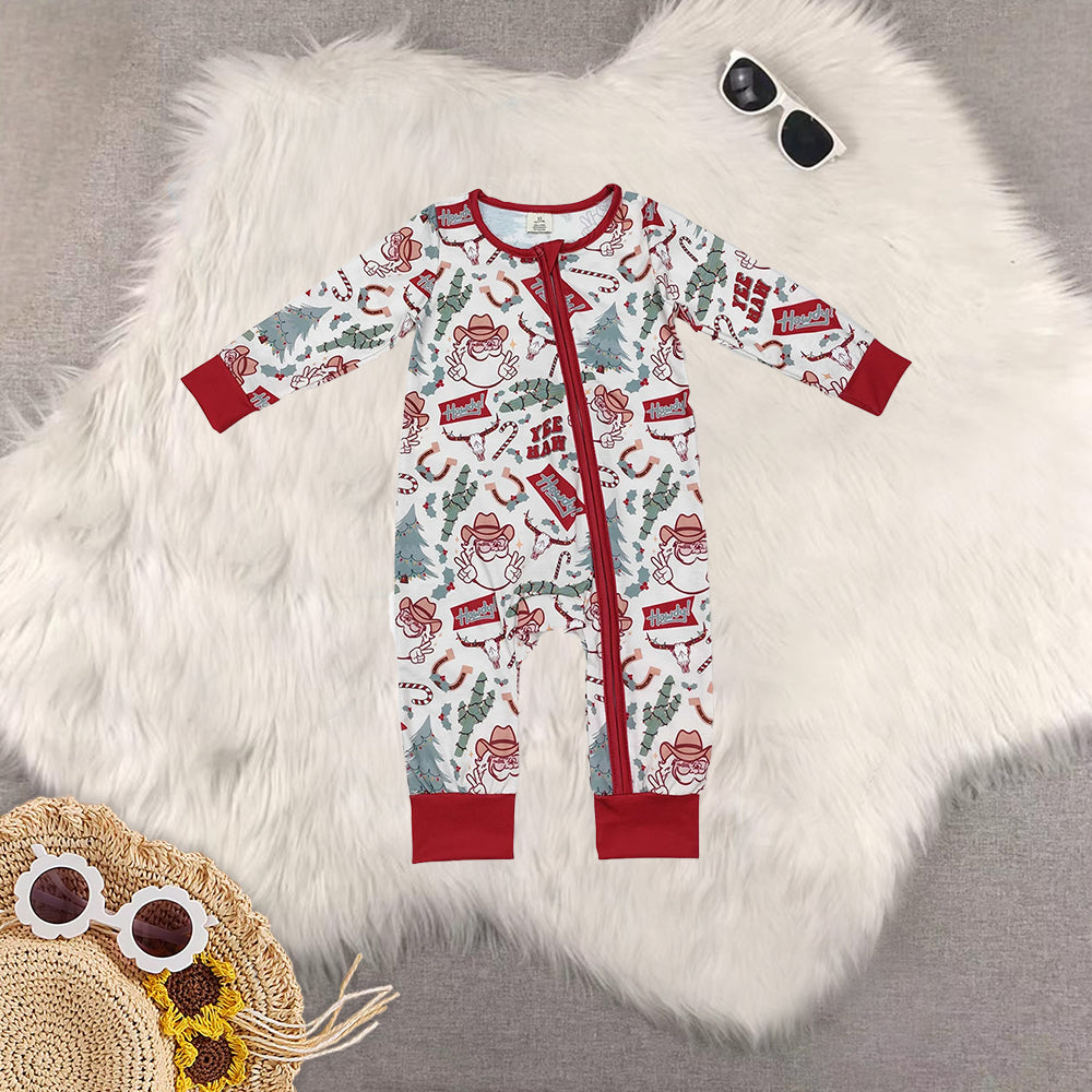 RTS NO MOQ Sibling Baby girls modal Christmas long-sleeved trousers suit & romper