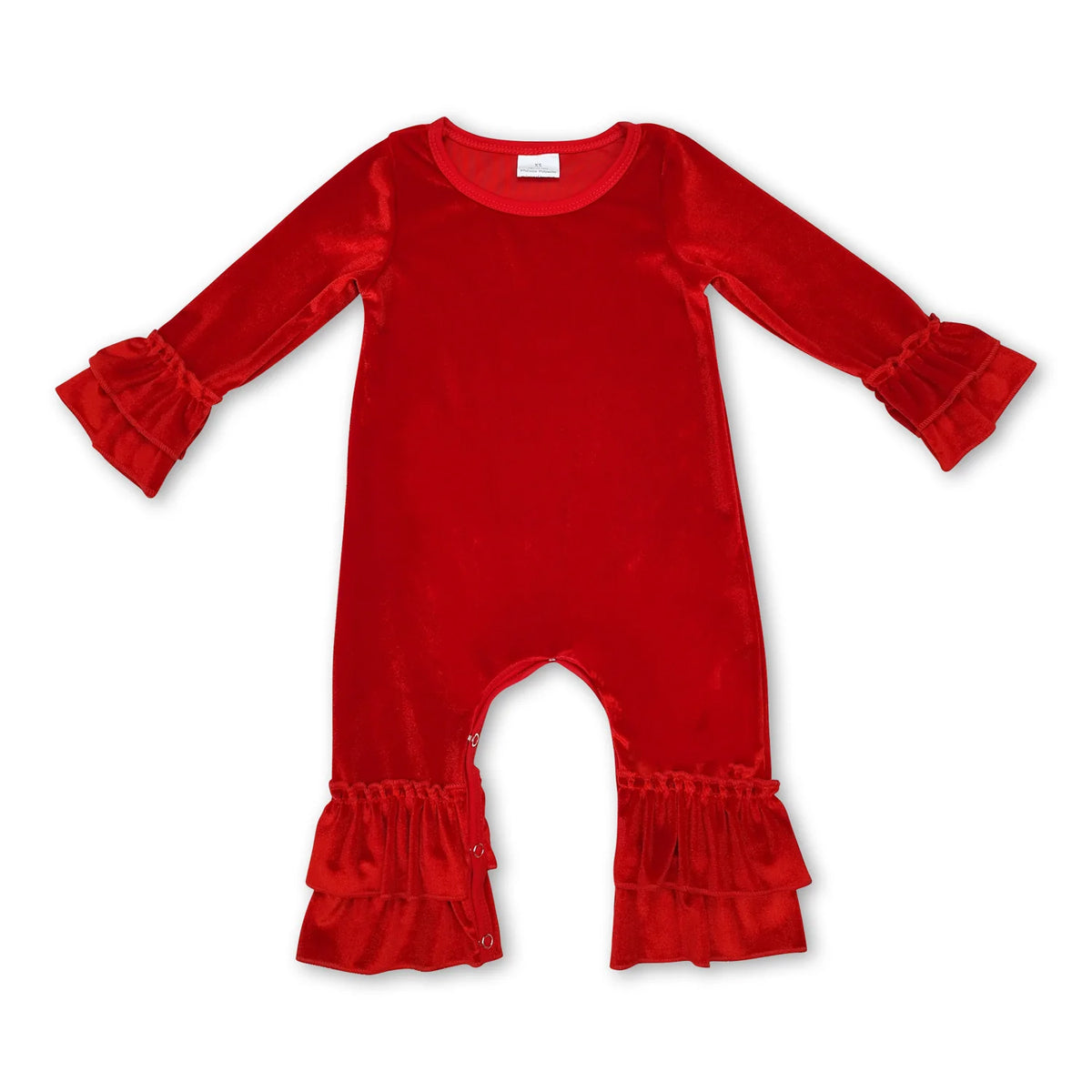RTS Sibling baby girls clothes Christmas red velvet short Sleeve dress and rompers