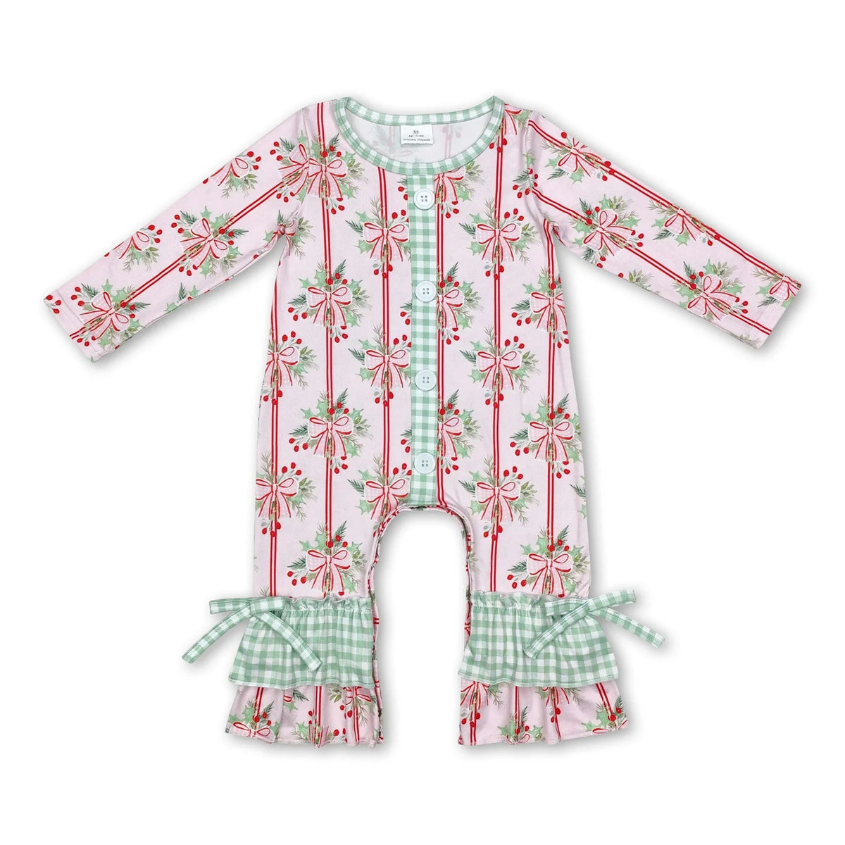 RTS NO MOQ Sibling Baby Girls and Boys Christmas trees pants sets and rompers