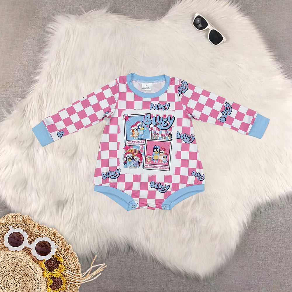 RTS NO MOQ Sibling Baby girls Christmas cartoon long-sleeved trousers suit & rompers & top