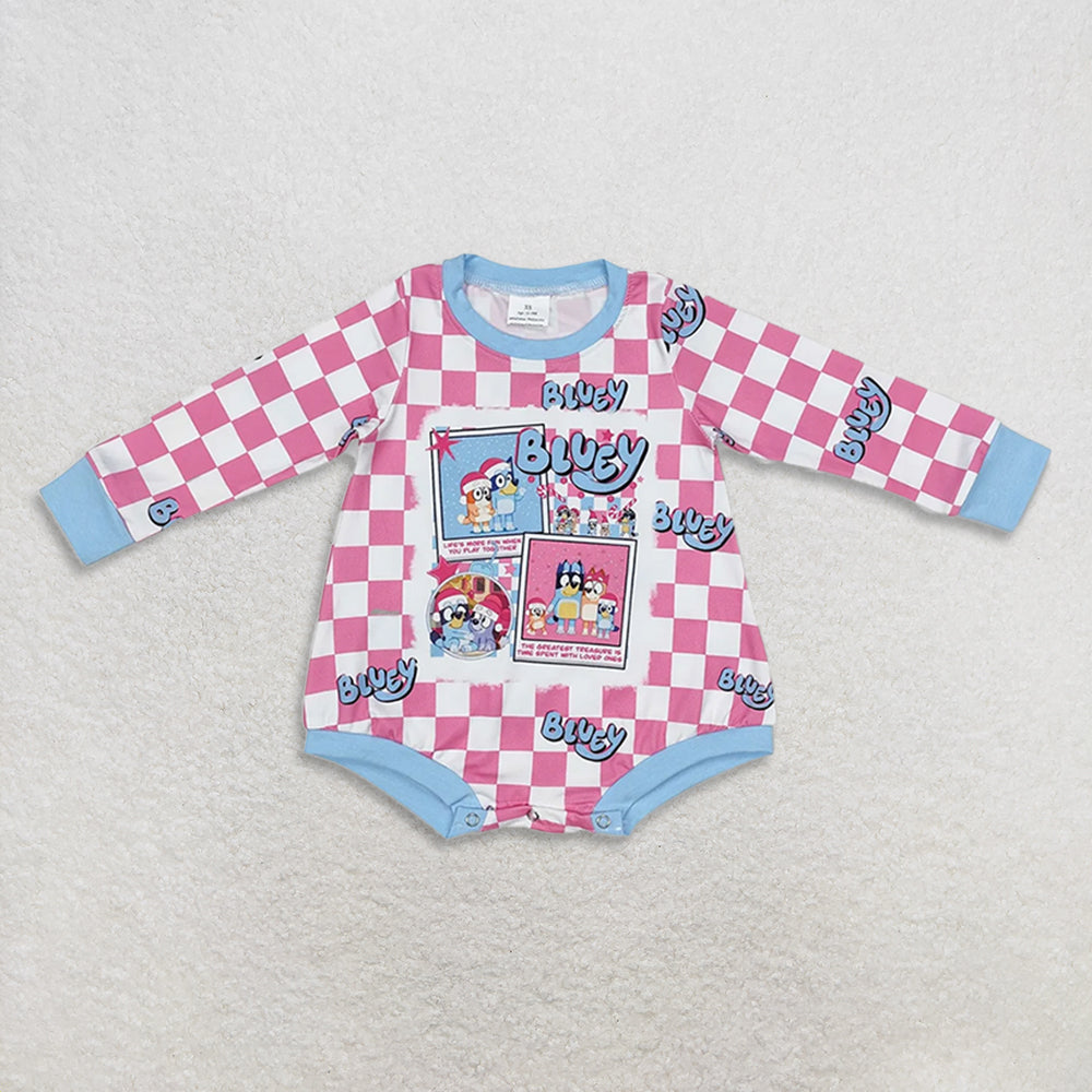 RTS NO MOQ Sibling Baby girls clothes Christmas cartoon long-sleeved rompers & top