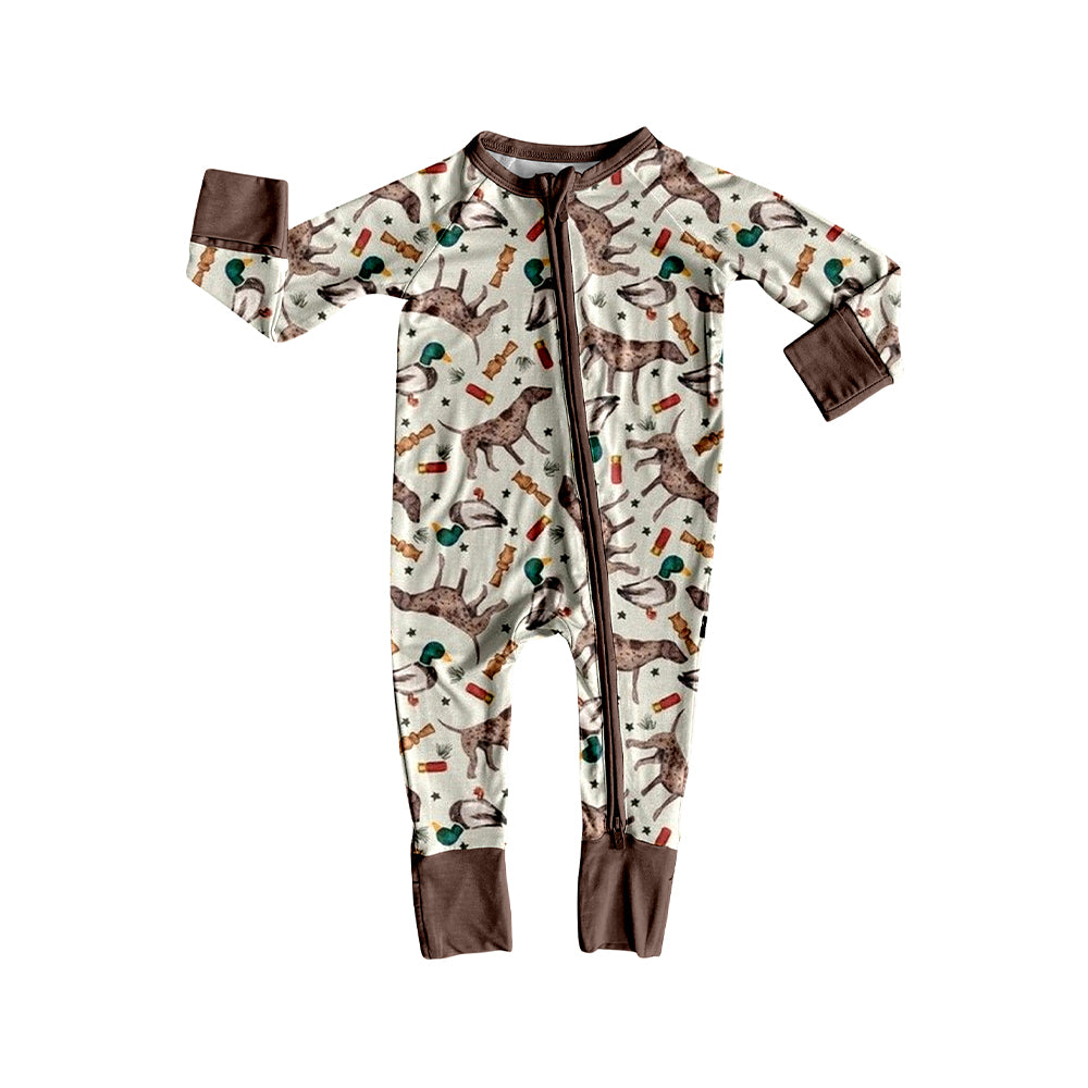(Pre Order) No moq LR2454 pre-order baby boy clothes duck long sleeve romper-2025.7.18