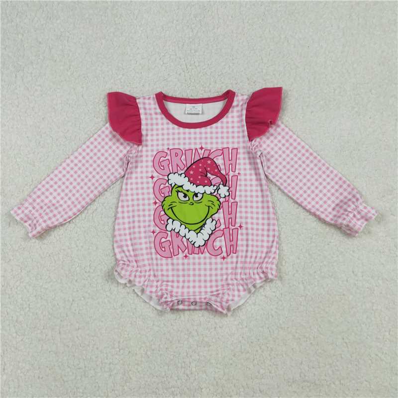 RTS NO MOQ Sibling Baby boys girl clothes Christmas cartoon long-sleeved rompers and top