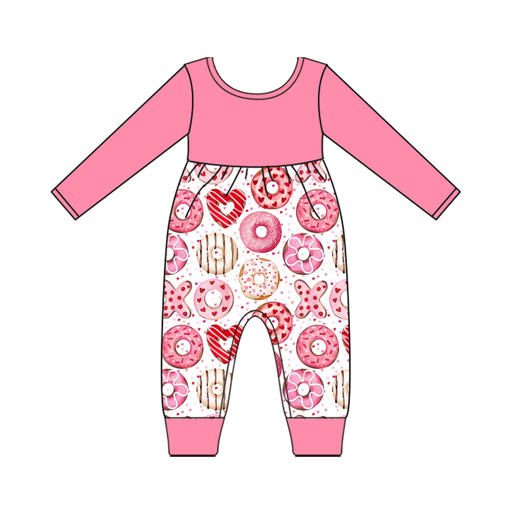 (Pre Order) No moq LR2664 pre-order baby girl clothes xoxo love long sleeve romper-2025.9.10