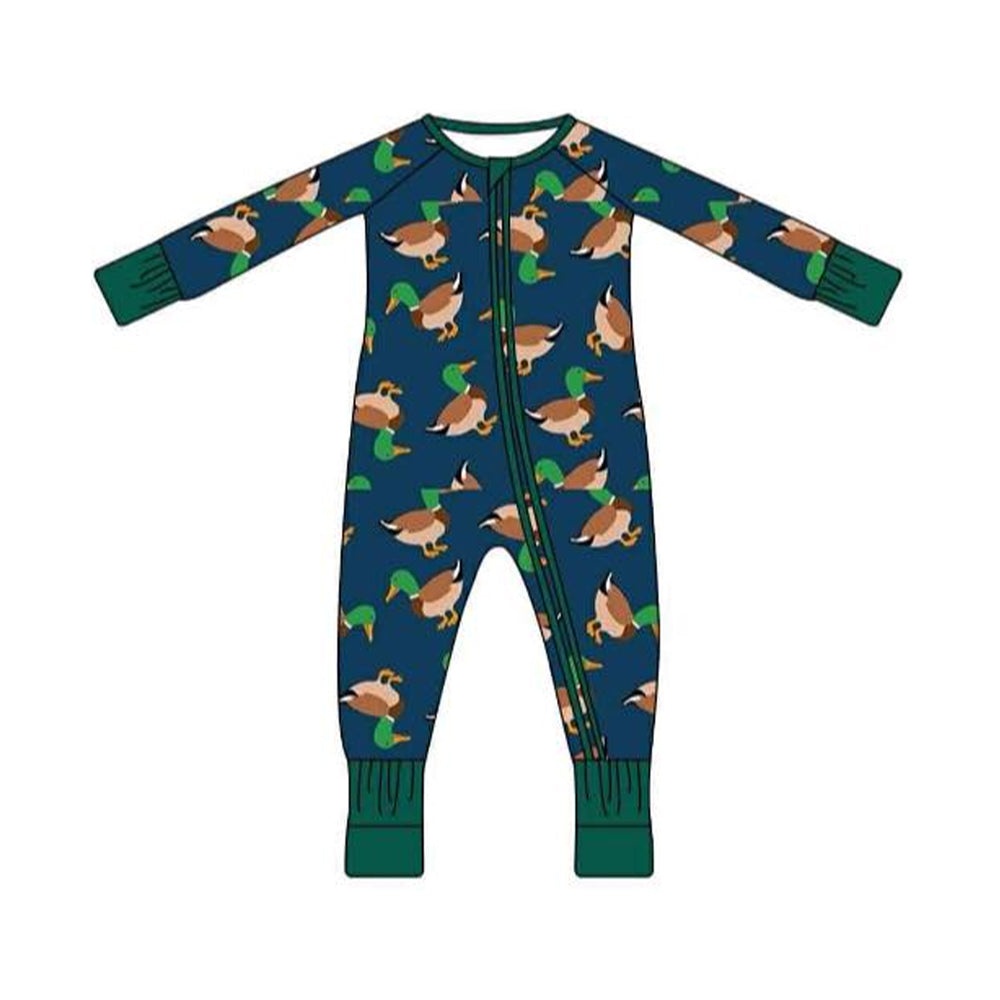 (Pre Order) No moq LR2846 pre-order baby boy clothes duck long sleeve romper-2025.10.24