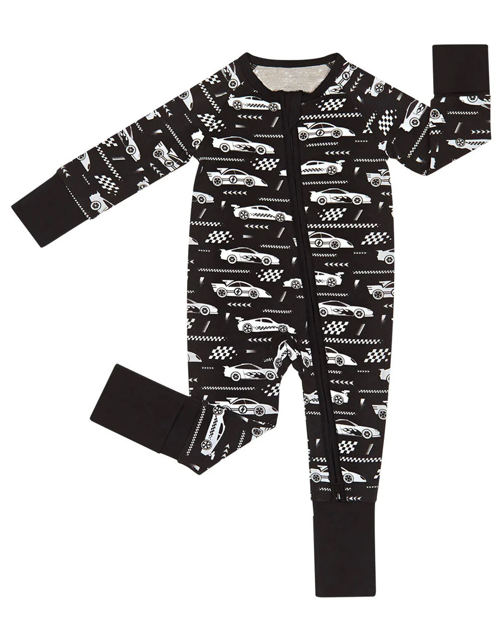 (Pre Order) No moq LR2858 pre-order baby boy clothes car black long sleeve romper-2025.10.30