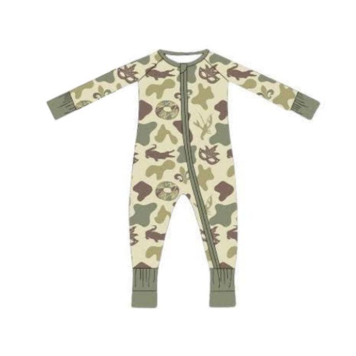 (Pre Order) No moq LR2865 pre-order baby boy clothes camouflage long sleeve romper-2025.10.31