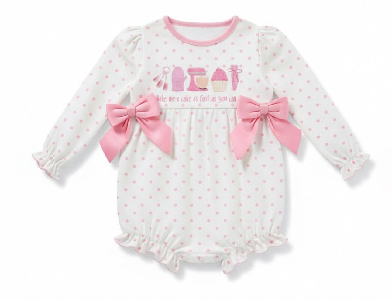 (Pre Order) No moq LR2947 pre-order baby girl clothes long sleeve romper-2025.11.26
