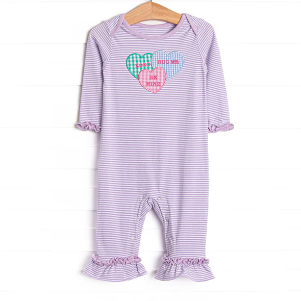 (Pre Order) No moq pre-order baby girl clothes valentine love long sleeve romper-2025.12.5
