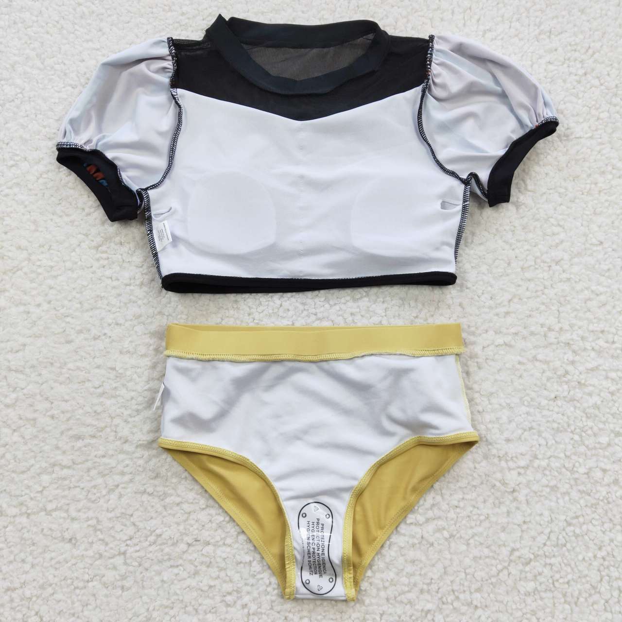 S0131 Cartoon White Swimsuit Set