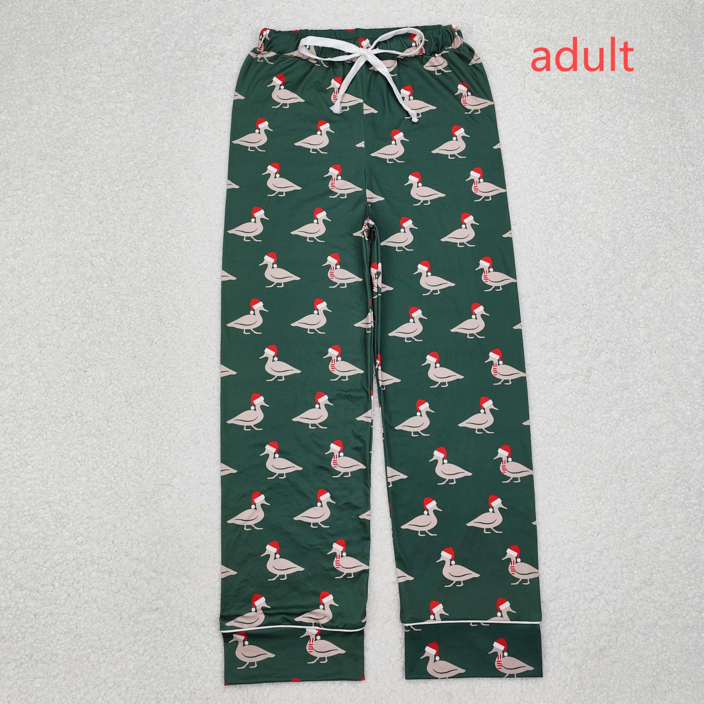 RTS NO MOQ(In Stock) P0636 Adult male Christmas duck green trousers