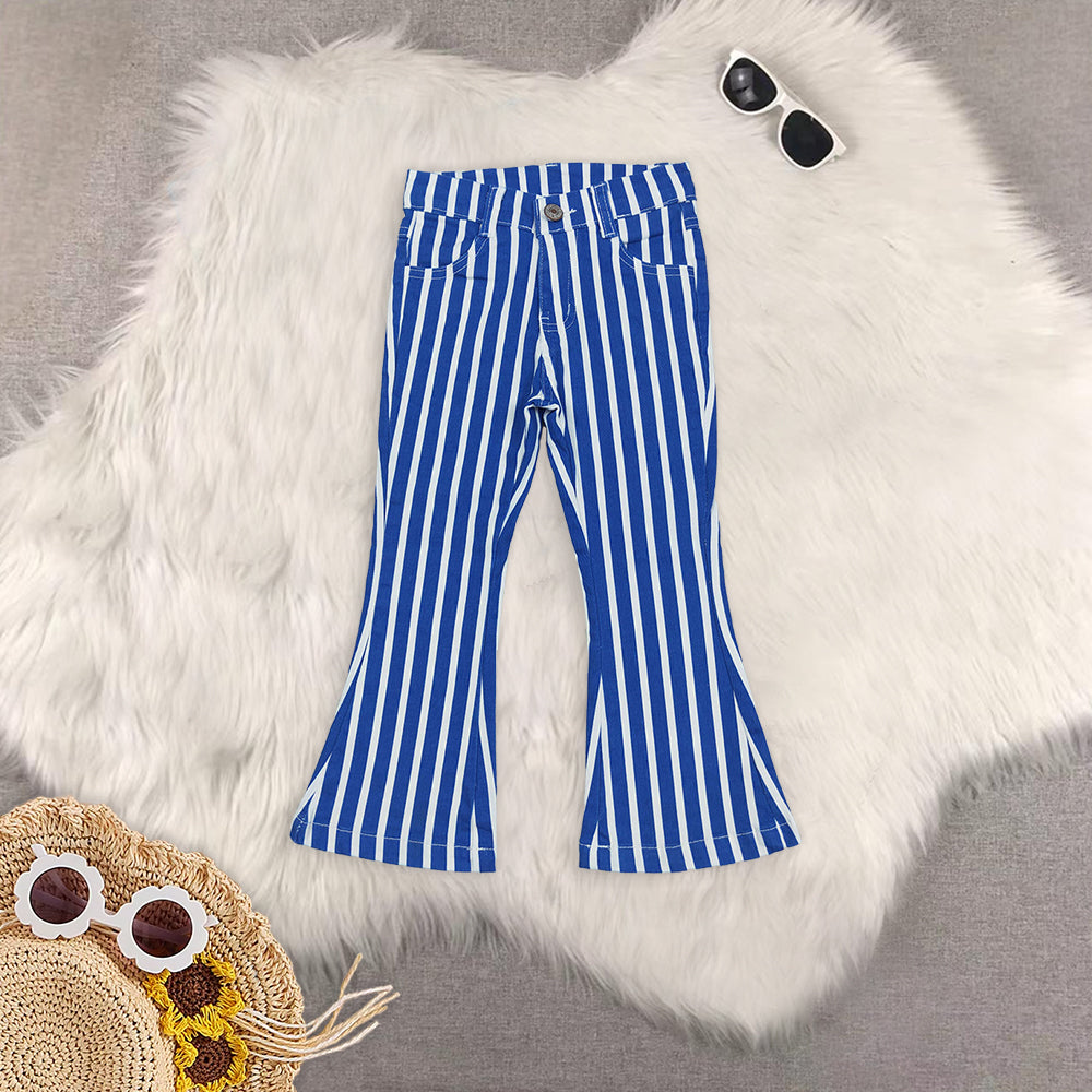 RTS NO MOQ Sibling Baby Girls Clothes Jeans Flared & Ripped