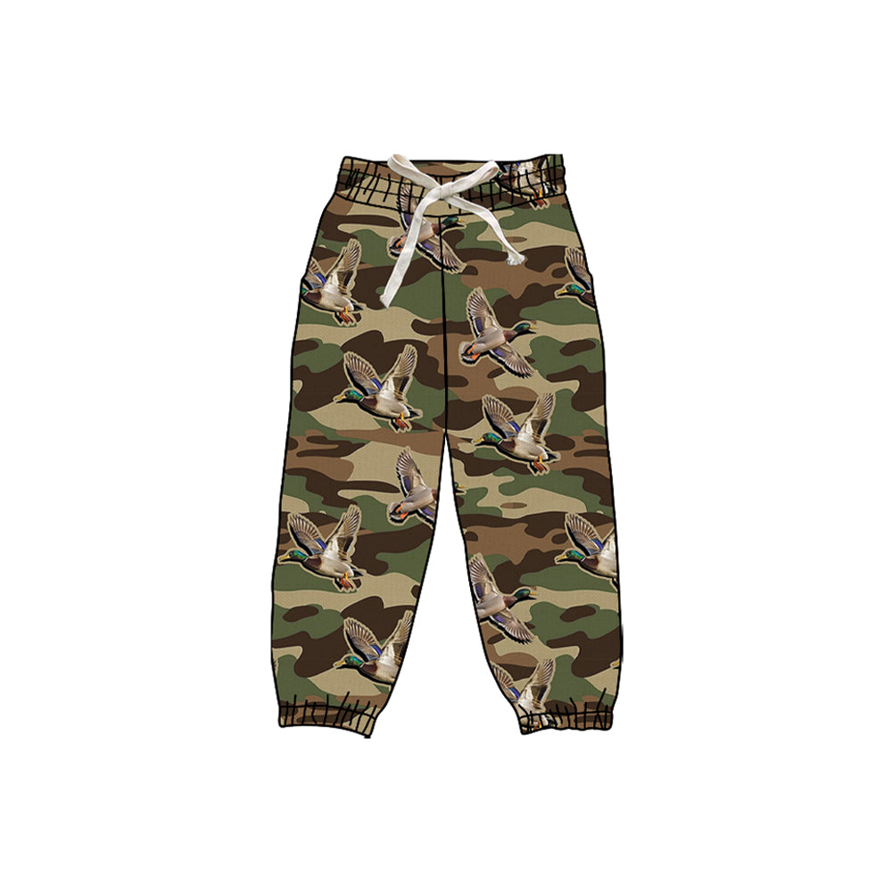 (Pre Order) No moq P0836 pre-order toddler girl clothes duck camouflage yoga long pants -2025.8.28