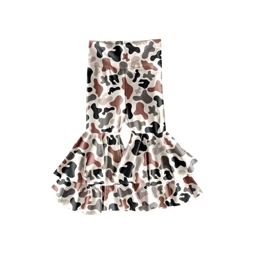 (Pre Order) No moq P0893 pre-order toddler girl clothes yoga camouflage long pant-2025.9.27