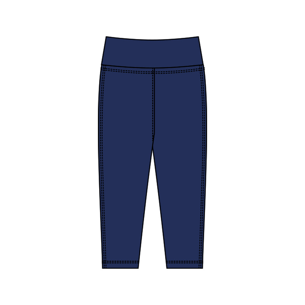 (Pre Order) No moq P0924 pre-order toddler girl clothes yoga navy blue long pant-2025.10.15