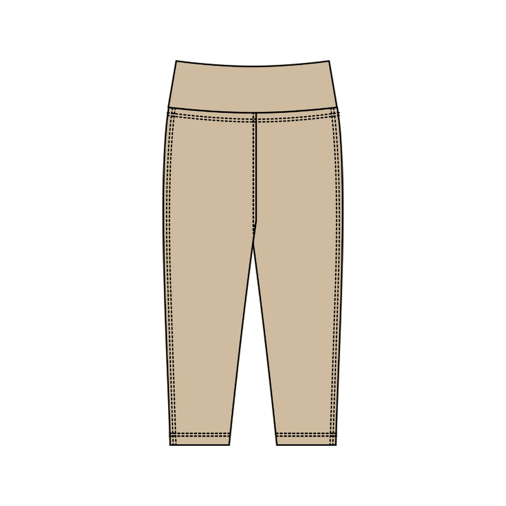 (Pre Order) No moq P0926 pre-order toddler girl clothes yoga khaki long pant-2025.10.15