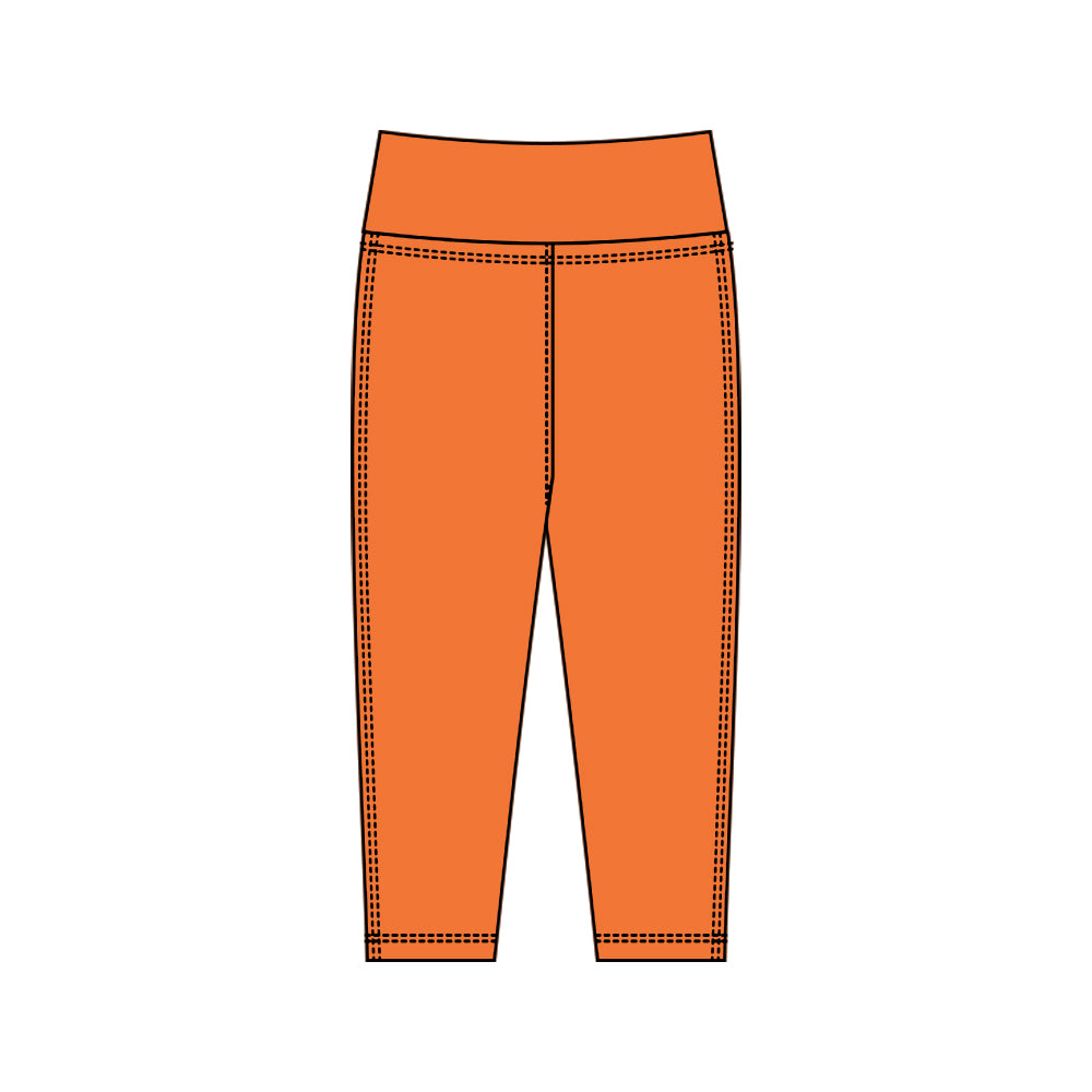 (Pre Order) No moq P0930 pre-order toddler girl clothes yoga orange long pant-2025.10.15