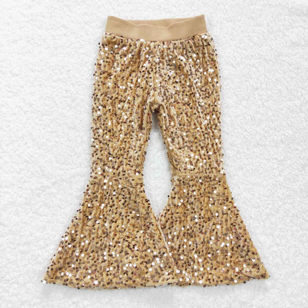 P0110 Khaki sequined trousers