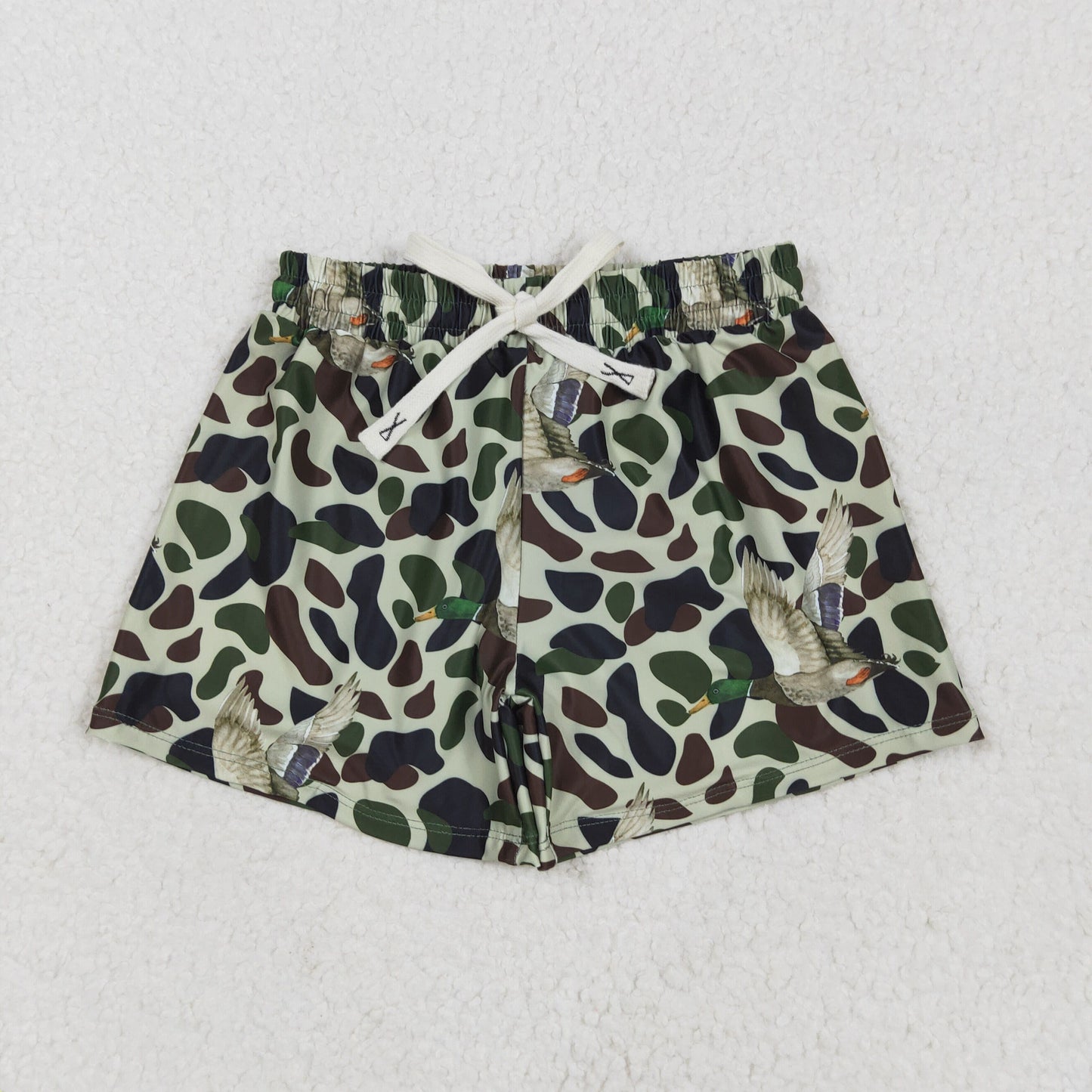 RTS NO MOQ(In Stock) S0469 Duck camouflage green swimming trunks