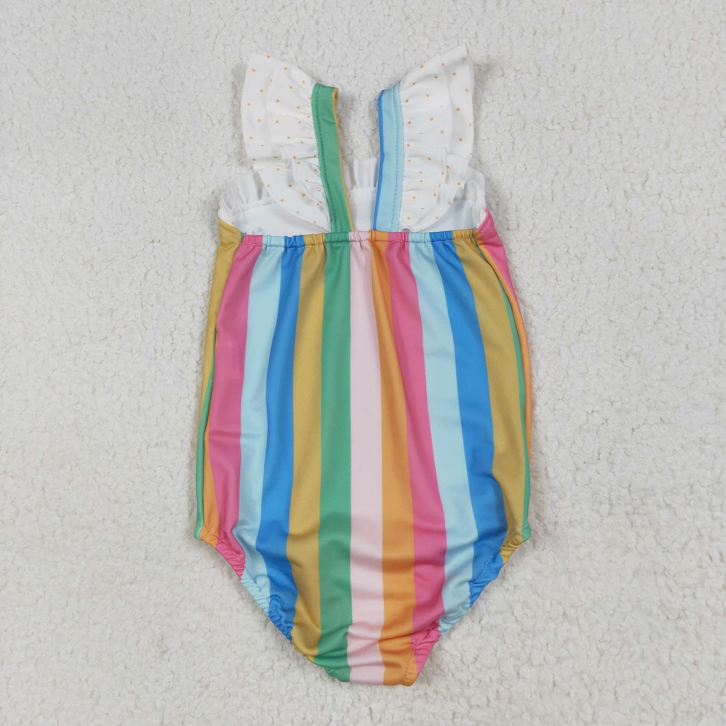 RTS NO MOQ S0550 Colorful striped polka dot lace one-piece swimsuit