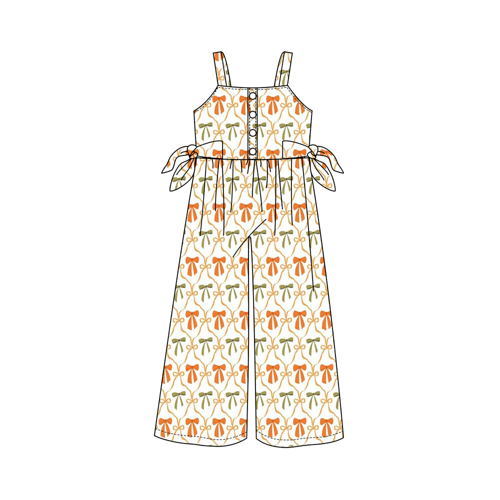 no moq SR3147 PRE-ORDER baby girls clothes bow suspender jumpsuit-2025.6.2